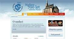 Desktop Screenshot of nadace700.cz