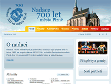 Tablet Screenshot of nadace700.cz